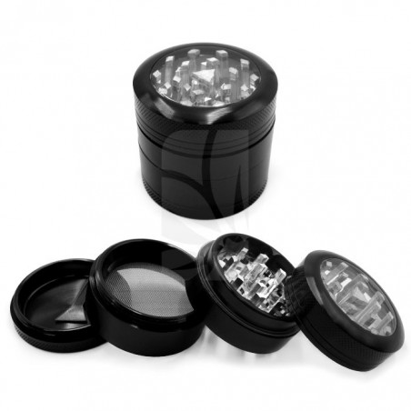 Grinder con coperchio trasparente 4 parti 50 mm