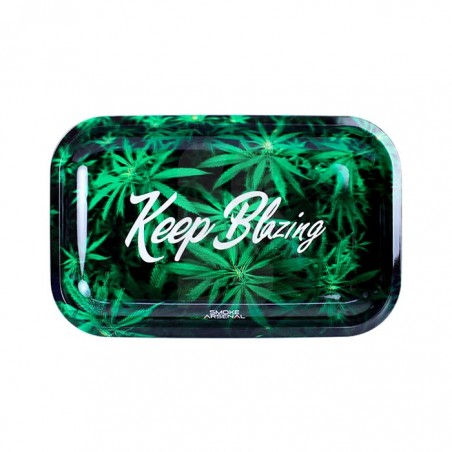 Keep Blazing Medium Metal Rolling Tray ⭐