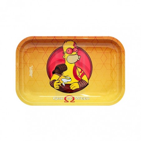 God of Weed Medium Metal Rolling Tray 🔥