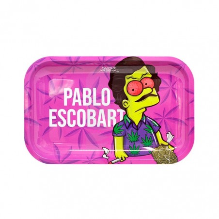 Comprar Bandeja de Liar Mediana de Plata o Plomo Metálica 27,5 x 17,5 cm. barato