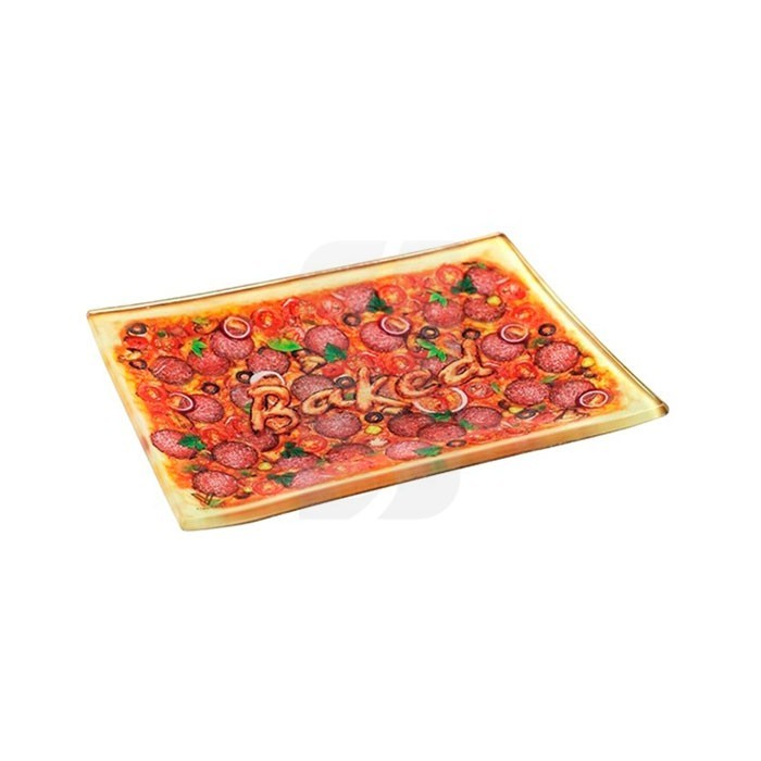 Bandeja de liar cristal Pizza 16 x 12cm