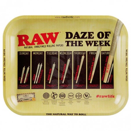 Comprar Bandeja de Liar de Metal de Daze of the Week de Rolling Tray L de RAW