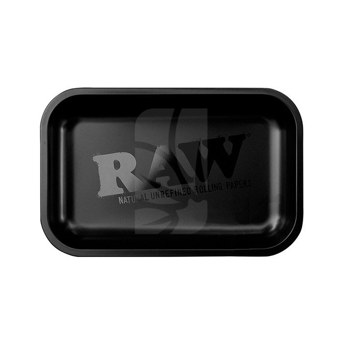 Rolling Papers Reds Skull Mini Metal Tray RAW Classic Black King Size Slim 10 Pack + 4 Black Tips 