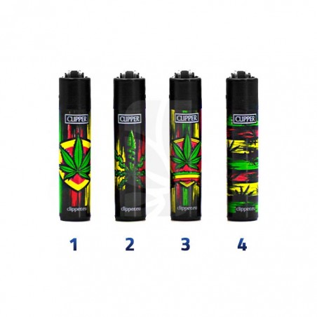 Mechero CLIPPER Reggae Leaves