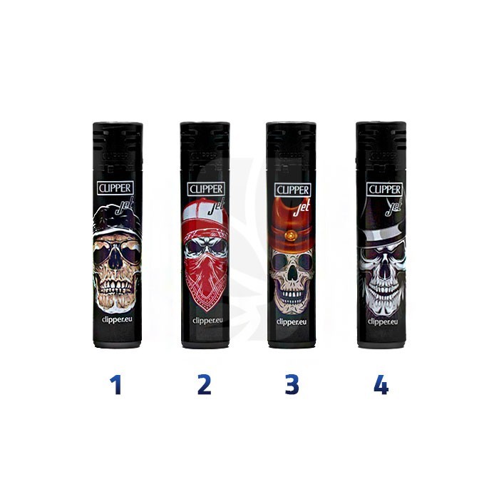 COMPRA y COLECCIONA Mechero CLIPPER Large Skulls 4