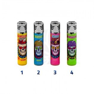 COMPRA y COLECCIONA Mechero CLIPPER Large Leaves Skulls