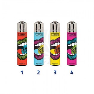 CLIPPER Skull Lips Lighter 👄 Collectible CLIPPER