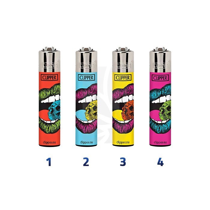 CLIPPER Skull Lips Feuerzeug