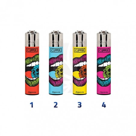 CLIPPER Skull Lips Lighter 👄 Collectible CLIPPER