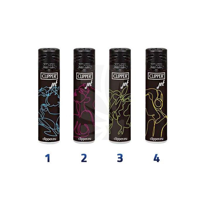 Briquet CLIPPER Line Fluo Faces