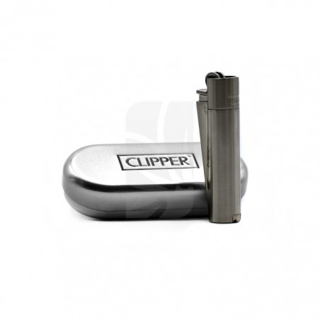 CLIPPER Metal Adjustable Flint Lighter + Box