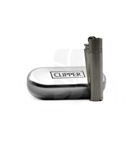 COLECCIONA Mechero Clipper Metal Piedra Regulable + caja