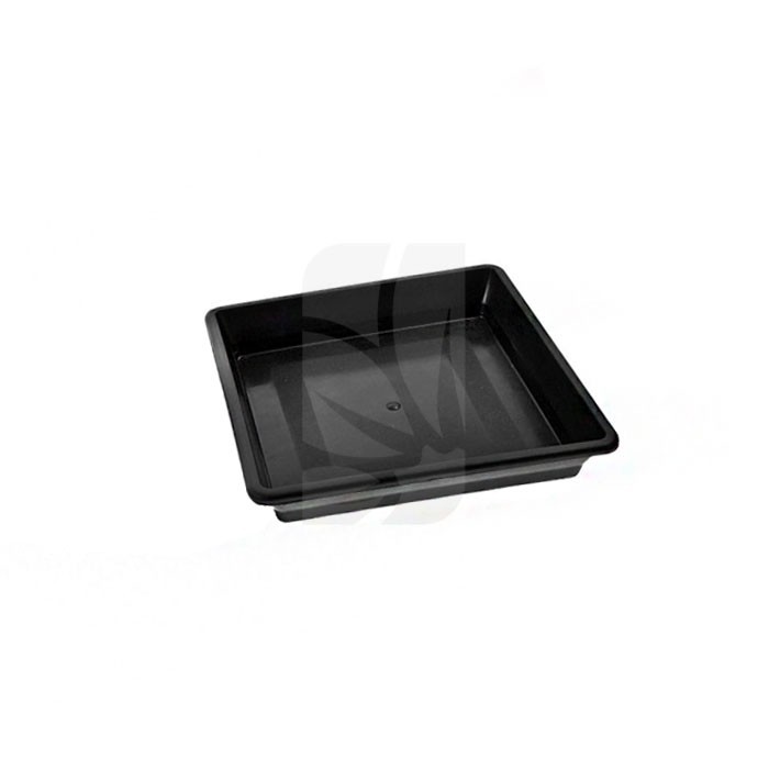 Prato Quadrado Preto de 20/22 x 20/22 cm