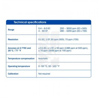 Ficha tecnica Trucheon EC Meter Bluelab