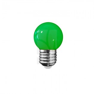 Bombilla esferica LED 1.5w 80Lm. Verde
