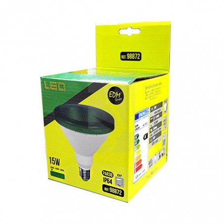 Bombilla Par38 LED E27 15W 1510 Lm Verde