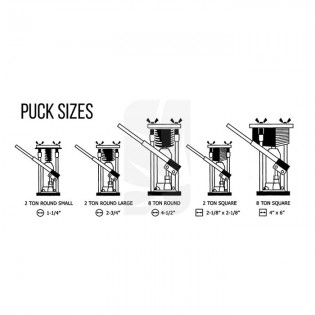 Prensa Jack Puck 2 Toneladas Redonda Pequeña