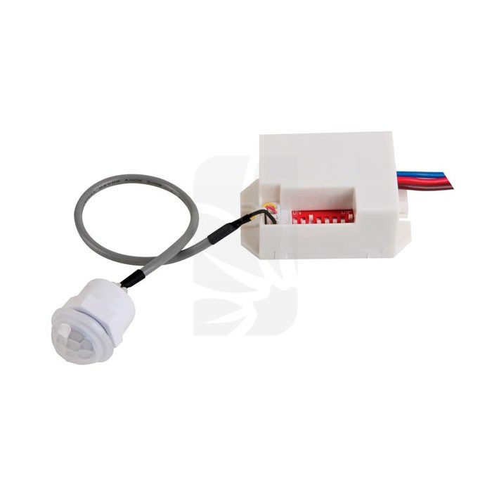 Recessed motion detector with time and light adjustments Recessed motion detector with time and light adjustments