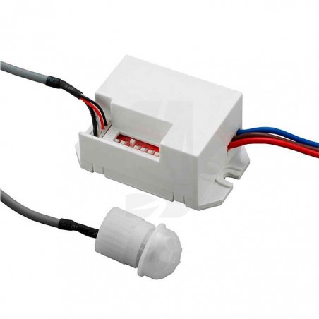 Recessed motion detector with time and light adjustments