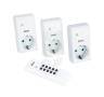 Lot de 3 prises Schuko avec télécommande Lot de 3 prises Schuko avec télécommande