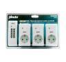 Set of 3 Schuko sockets with remote control