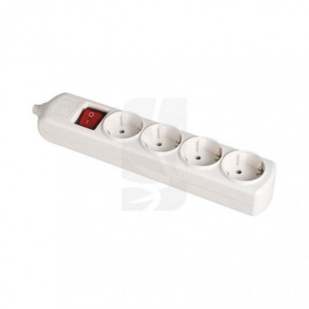 Base Bipolar 4 tomas c T/T Lateral 16A 250V. Interruptor luminoso