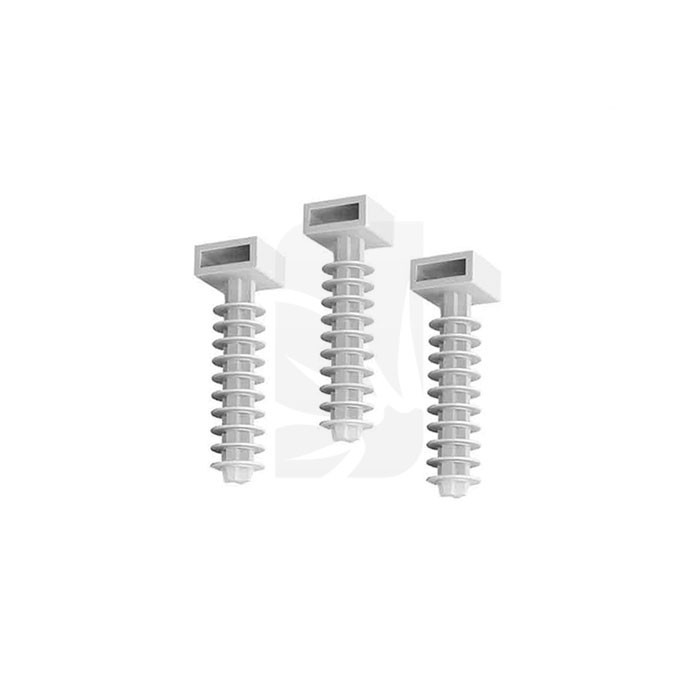 Pack 100 Taco blanco Nº 6 para brida Pack 100 Taco blanco Nº 6 para brida