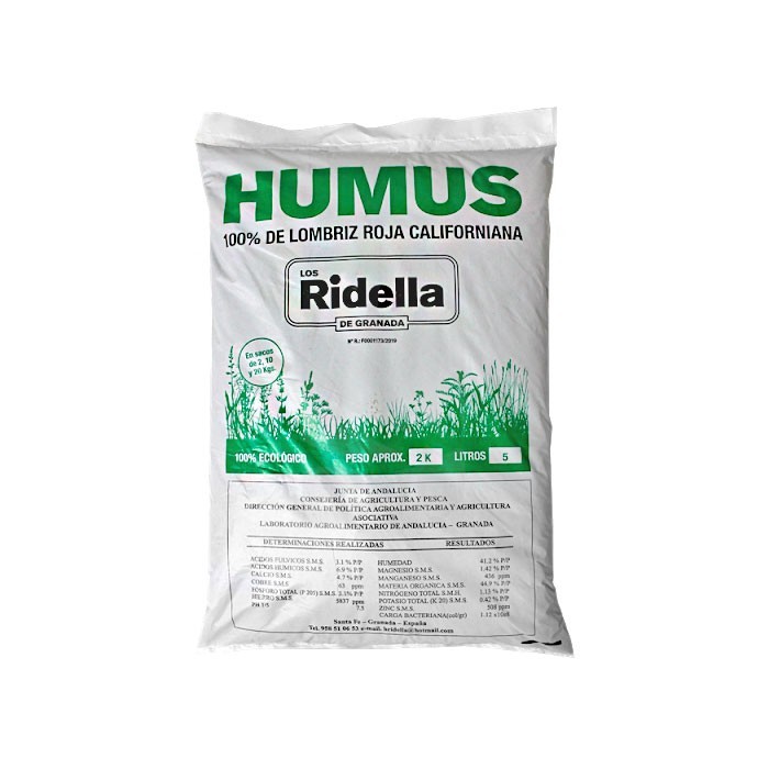 Humus de Lombriz 2 Kg Los Ridella