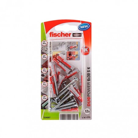 Buy Blister pack of 12 plugs + duopower screws 6x30 ◁ ◁