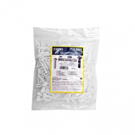 Pack 100 Tasselli Bianchi Nº 6 per Fascetta