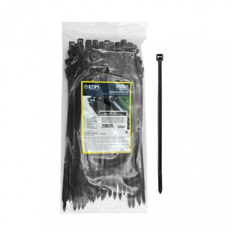 Buy reusable black cable ties 200x4.5 mm. 100 pcs. ◁ ◁