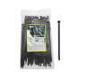 Bridas reutilizables negras 150x4.5 mm. 100u. Bridas reutilizables negras 150x4.5 mm. 100u.