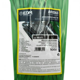 Comprar Bridas Verdes 200 x 4.8 mm.
