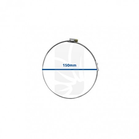 Braçadeira metálica de 150 mm.