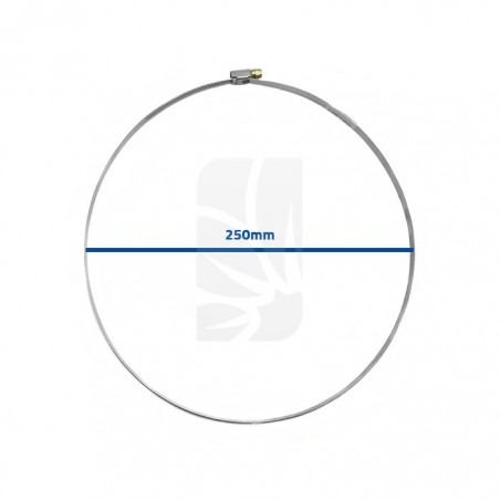 Braçadeira metálica de 250 mm.