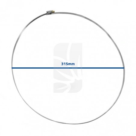 Braçadeira metálica de 315 mm.
