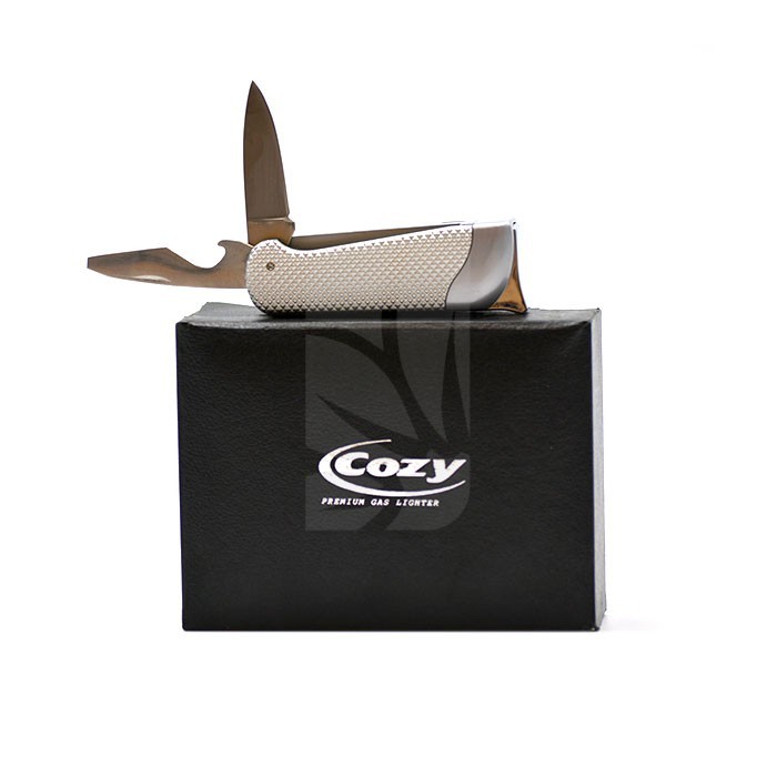 Mechero Cozy Jet Knife Plata