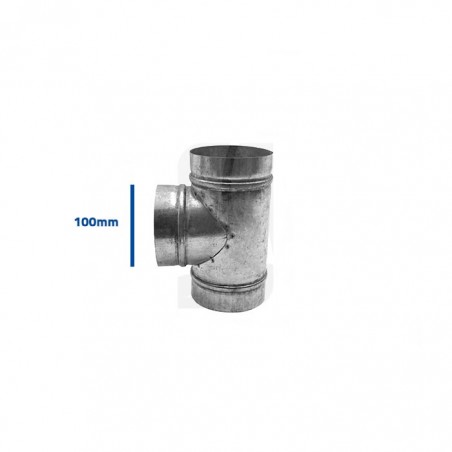 Union en T 100 mm.