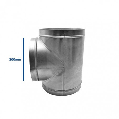 Union en T 200 mm.