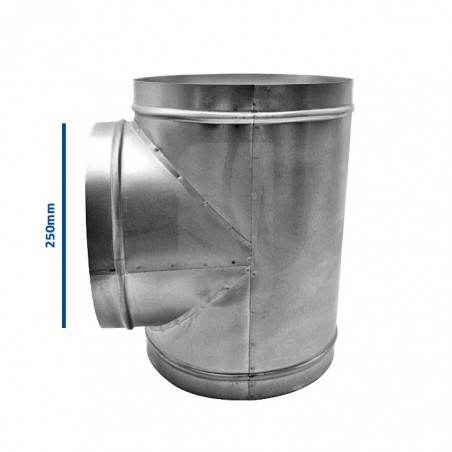 Union en T 250 mm.