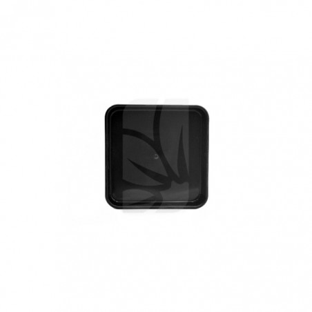 Soucoupe Carrée Noire de 13/15/18 cm