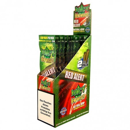 Caja de Blunts Jay's Hemp Wraps Red Alert de Juicy Hemp Wraps