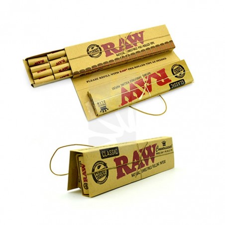 Papeles de Liar Connoisseur en King Size Slim con Pre Rolled de RAW