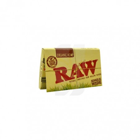 Papeles de Liar en Single Wide Double de Organic Hemp de RAW