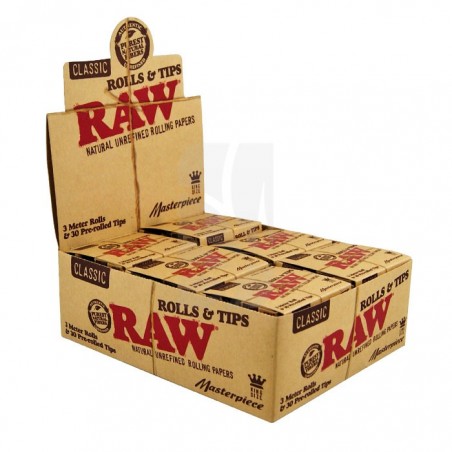 Raw Masterpiece Rollo+Filtros Caja 12 unidades