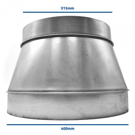 Giunto di riduzione in metallo 400-315 mm.