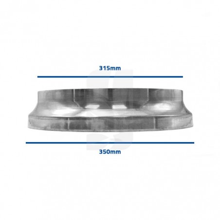 Metal Reducing Coupling 350-315 mm.
