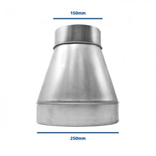 Metallische Reduzierkupplung 250-150 mm.