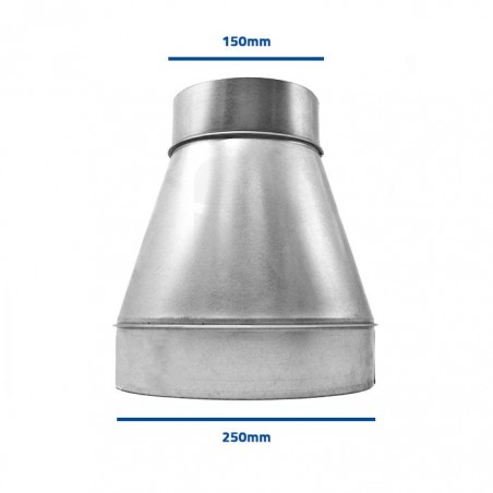 Metallische Reduzierkupplung 250-150 mm.