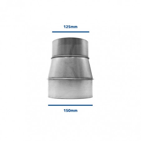Metallische Reduzierkupplung 150-125 mm.